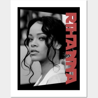 rihanna the pop icon - monochrome style Posters and Art